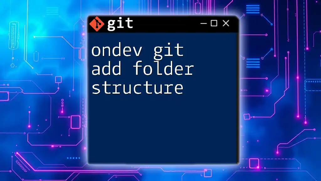 ondev Git Add Folder Structure: A Quick Guide