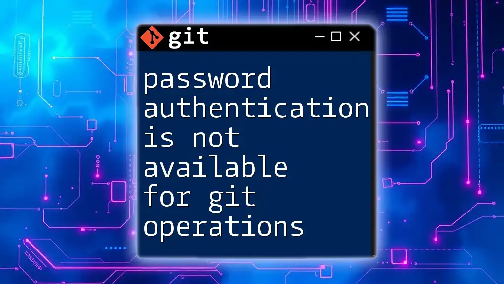 Understanding "Password Authentication Is Not Available For Git Operations"