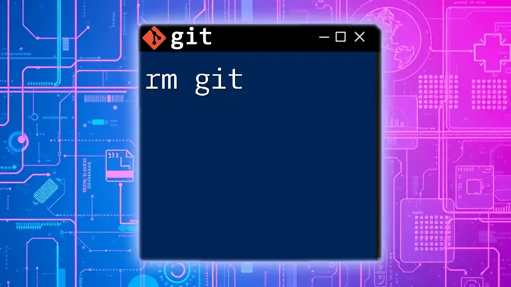 Mastering rm Git: Simple Steps to Delete Files Safely